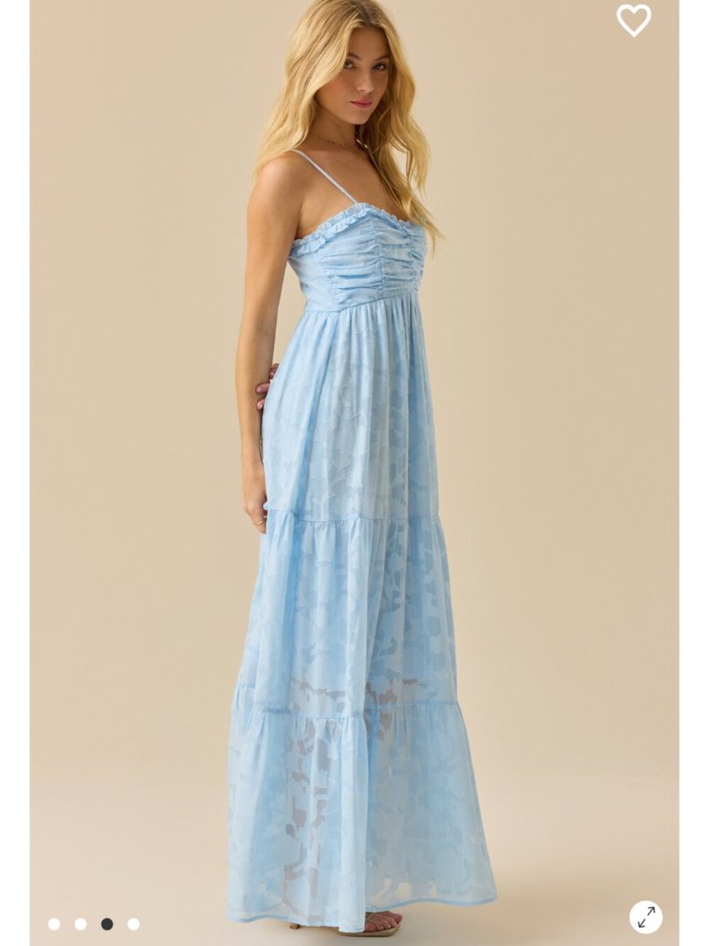 NWT Altar'd State Hazel Ruched Front Maxi Dress - Picture 3 of 4
